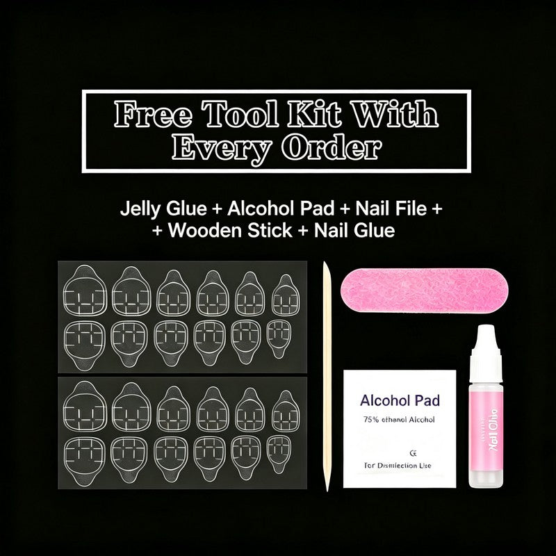 Handmade Press On Nails | Gold Glitter Full Zircon Luxury Stiletto Blush False Nails Style